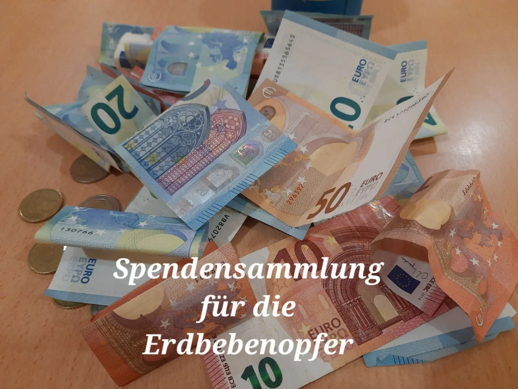 507,50 Euro für die Erdbebenopfer wurden gesammelt, Februar 2023
